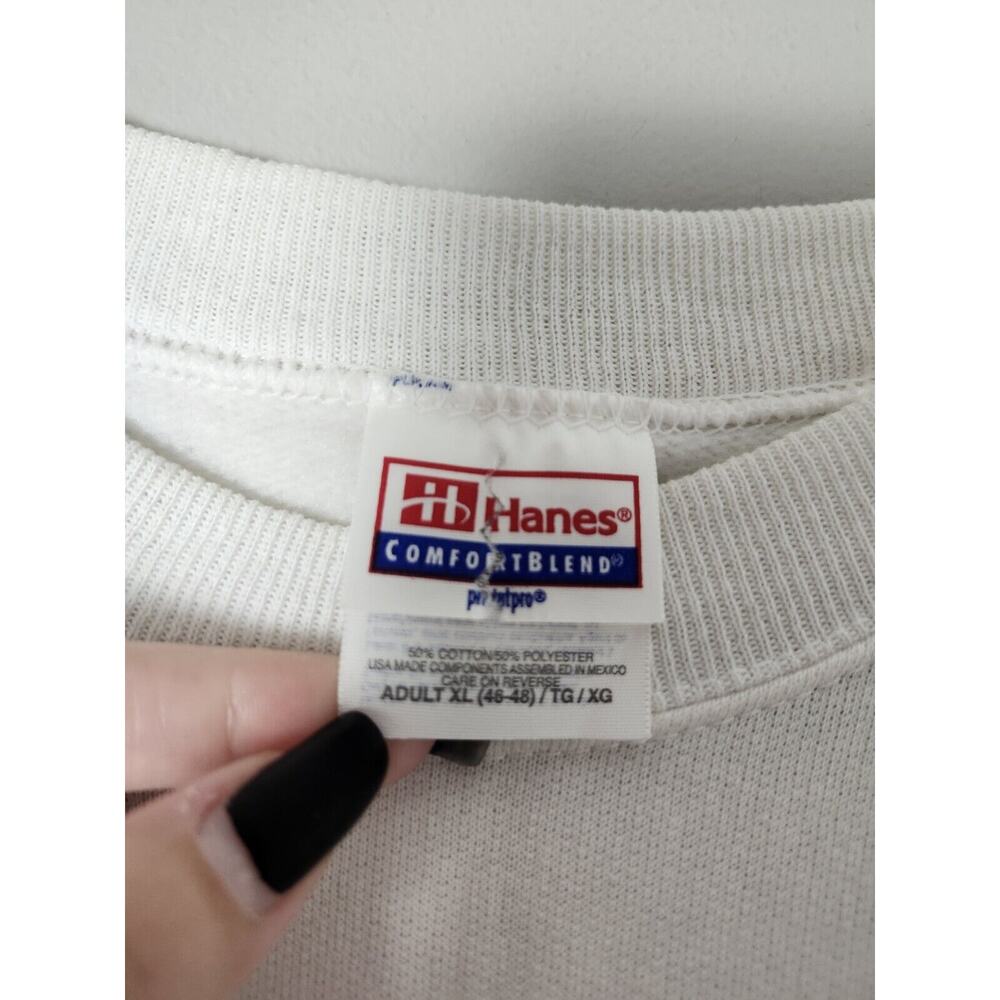 Vintage HANES Festival Of Nations Sweatshirt Mens XL Crewneck White - Picture 3 of 8